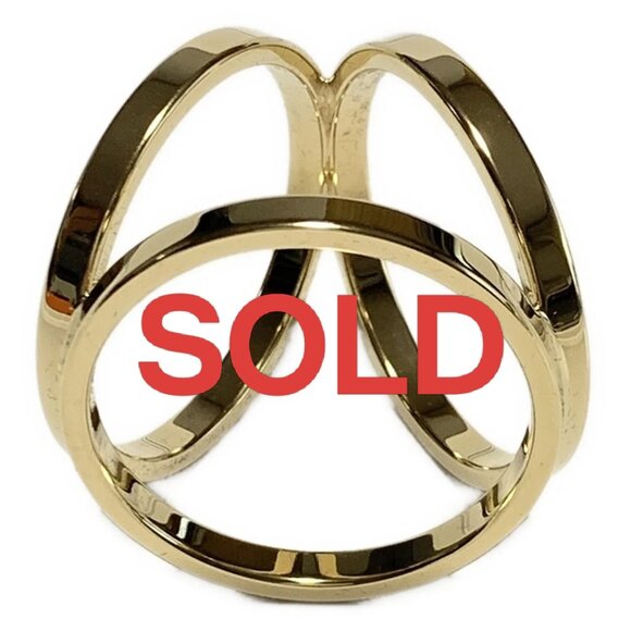 HERMES Trio - Gold Hardware None Scarf Ring 184-071025 - Picture 1 of 3